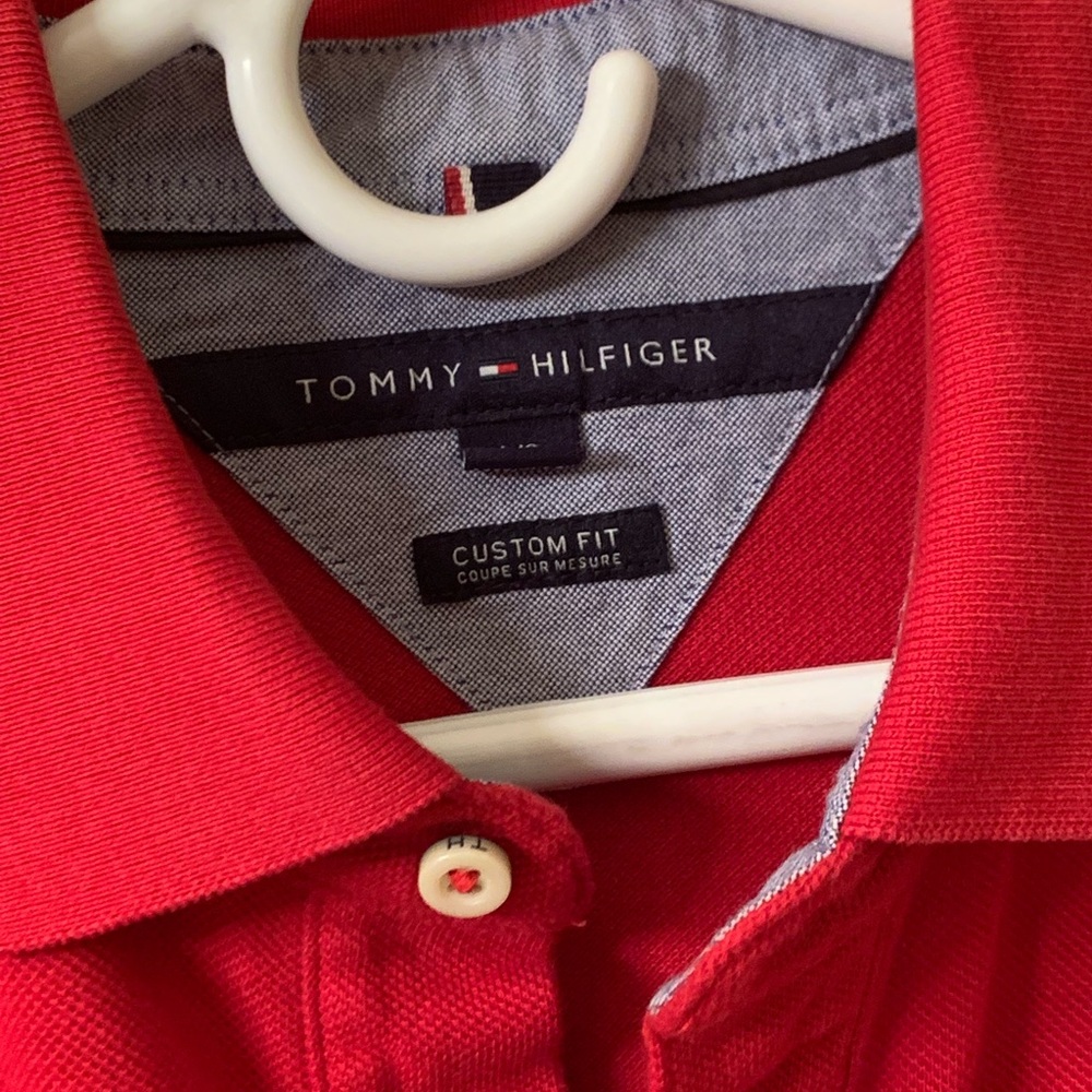 Red Tommy Hilfiger Polo